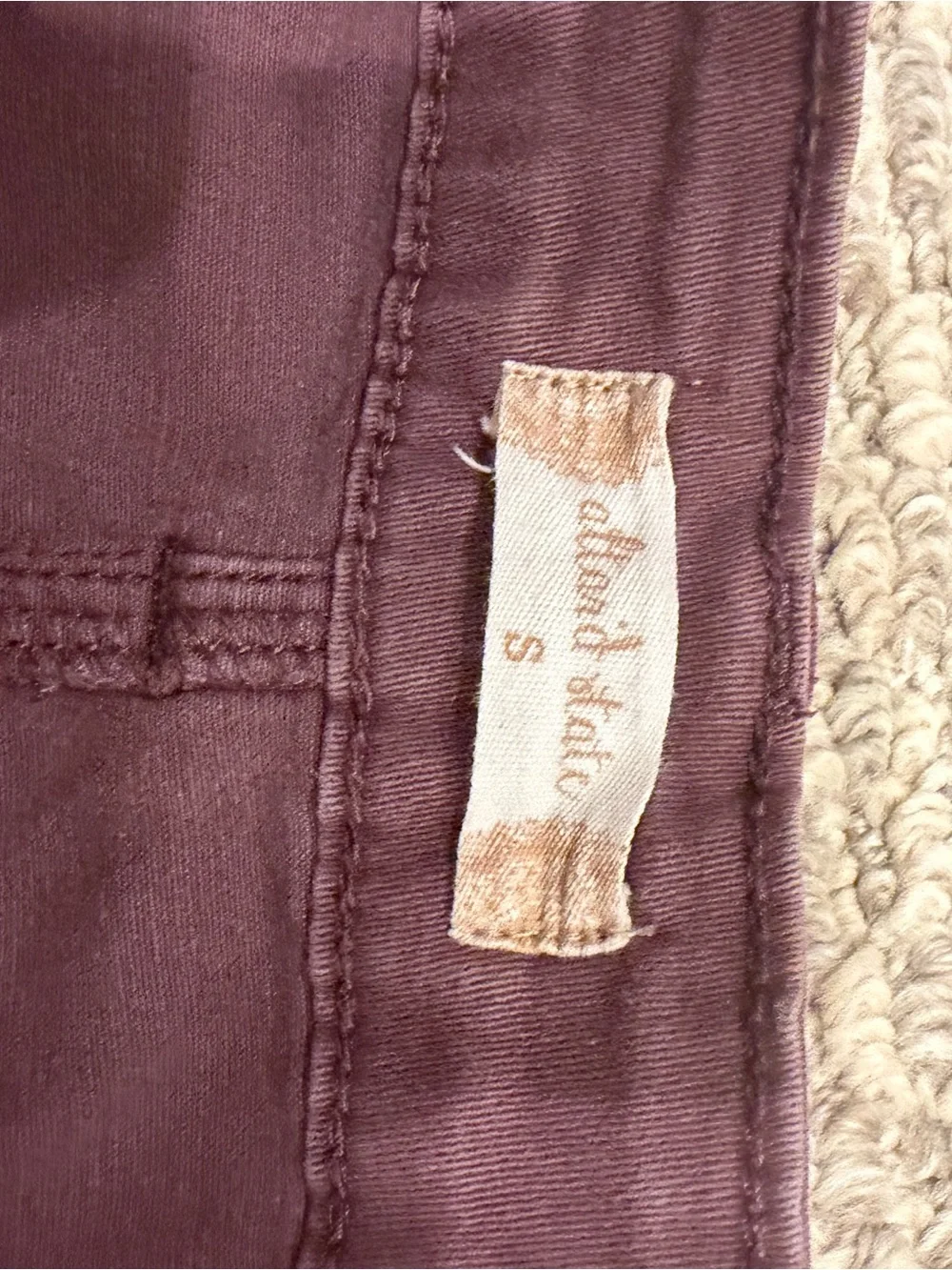 Altar'd State Plum Button-Front Mini Skirt
